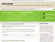 Tablet Screenshot of crearcorreo.net